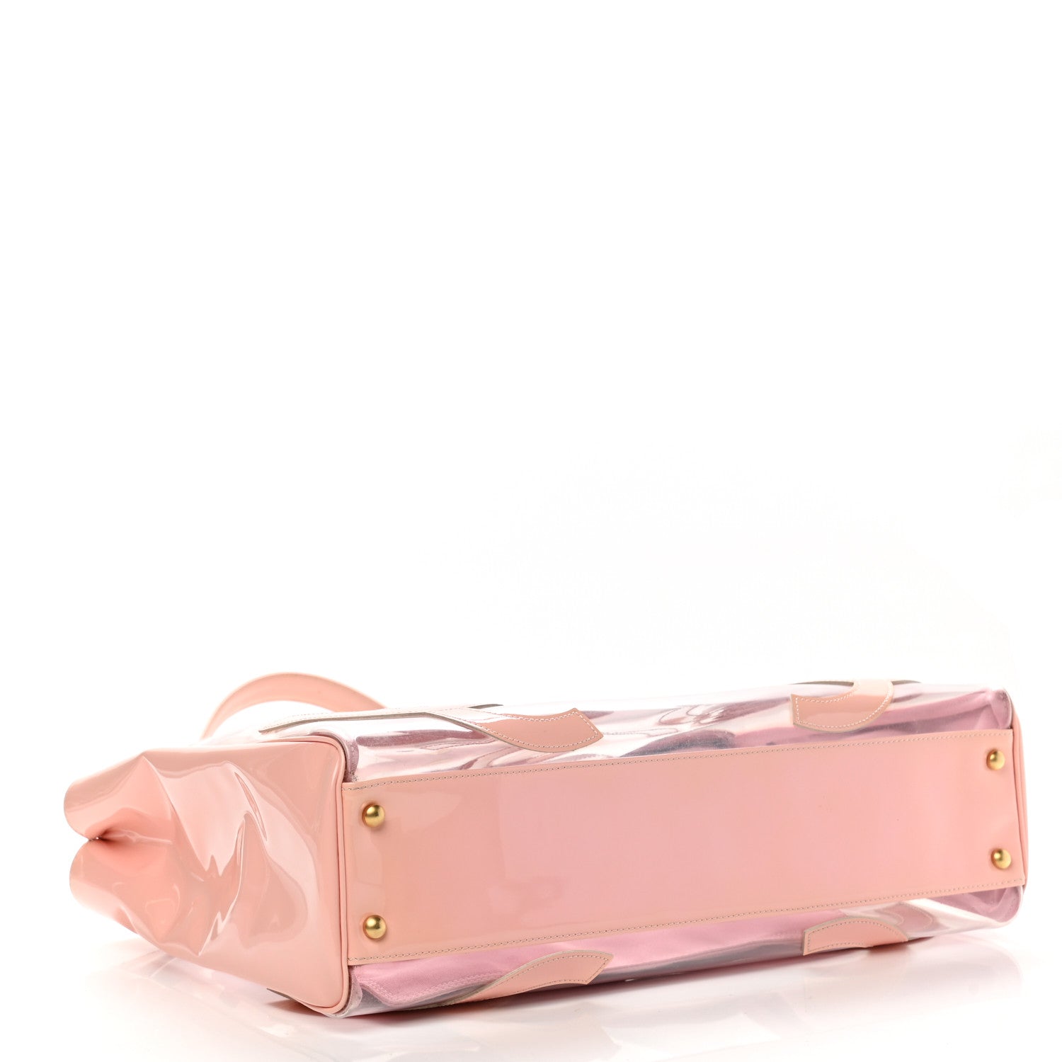 Chanel Vinyl Patent CC Logo Beach Tote Pink 5 of 8