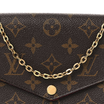 Louis Vuitton Monogram Pochette Felicie Chain Wallet Fuchsia 8 of 11
