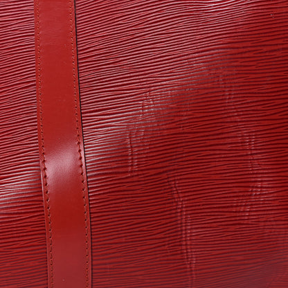 Louis Vuitton Epi Keepall 55 Castillan Red 15 of 26