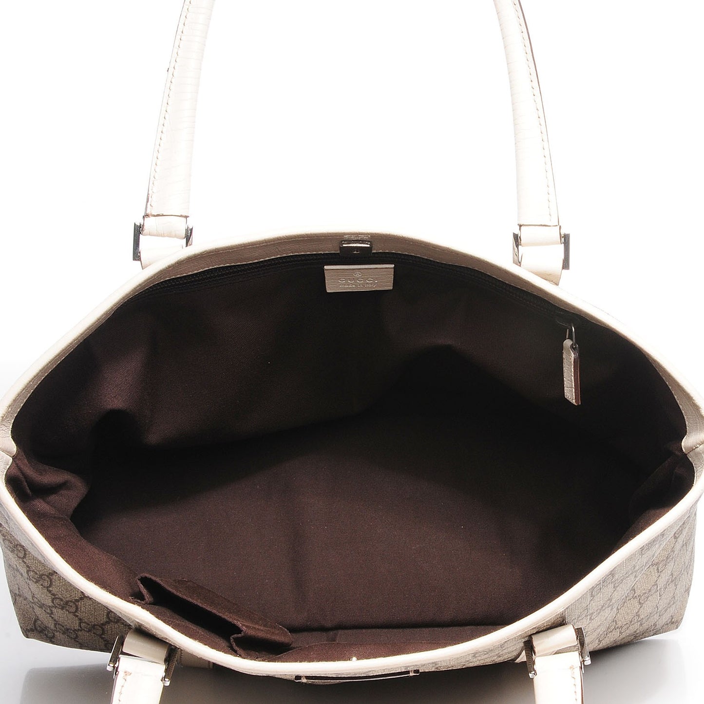 Coated Canvas Monogram Medium Joy Tote Off White