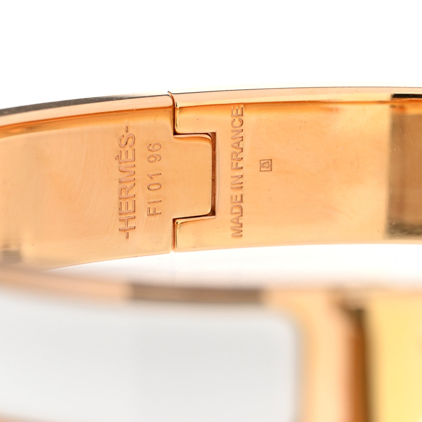 Enamel Narrow Clic Clac H Bracelet PM White
