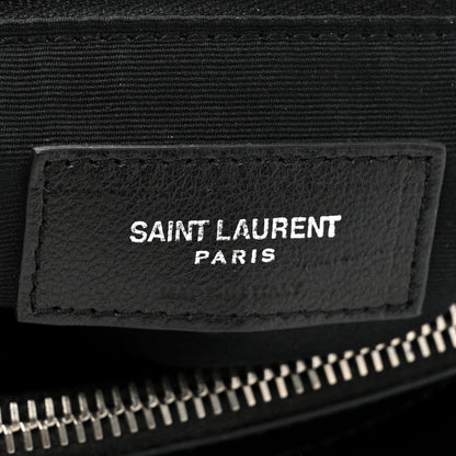 Saint Laurent Calfskin Y Quilted Monogram Large Loulou Chain Satchel Black 9 of 16