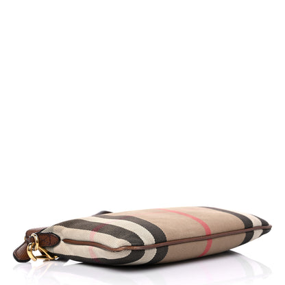 Burberry House Check Derby Peyton Crossbody Clutch Bag Tan 4 of 23