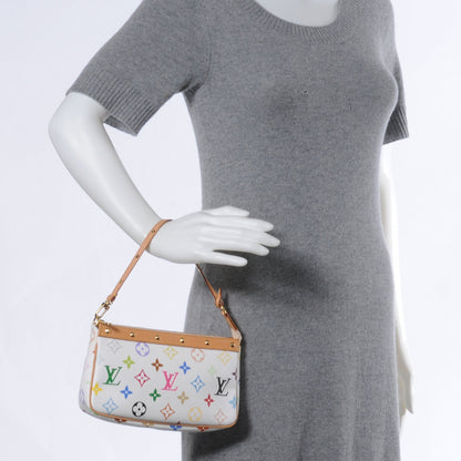 Louis Vuitton Monogram Multicolor Pochette Accessories White 2 of 8