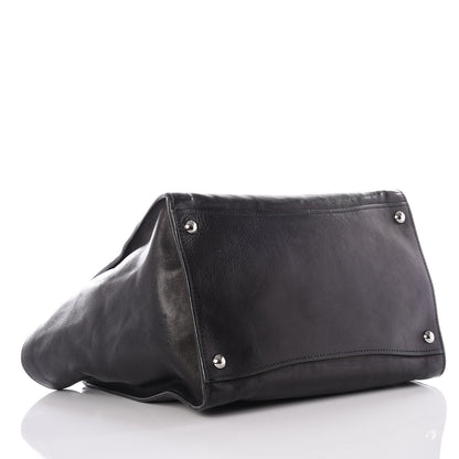 Prada Glace Calf Twin Pocket Tote Black 3 of 12
