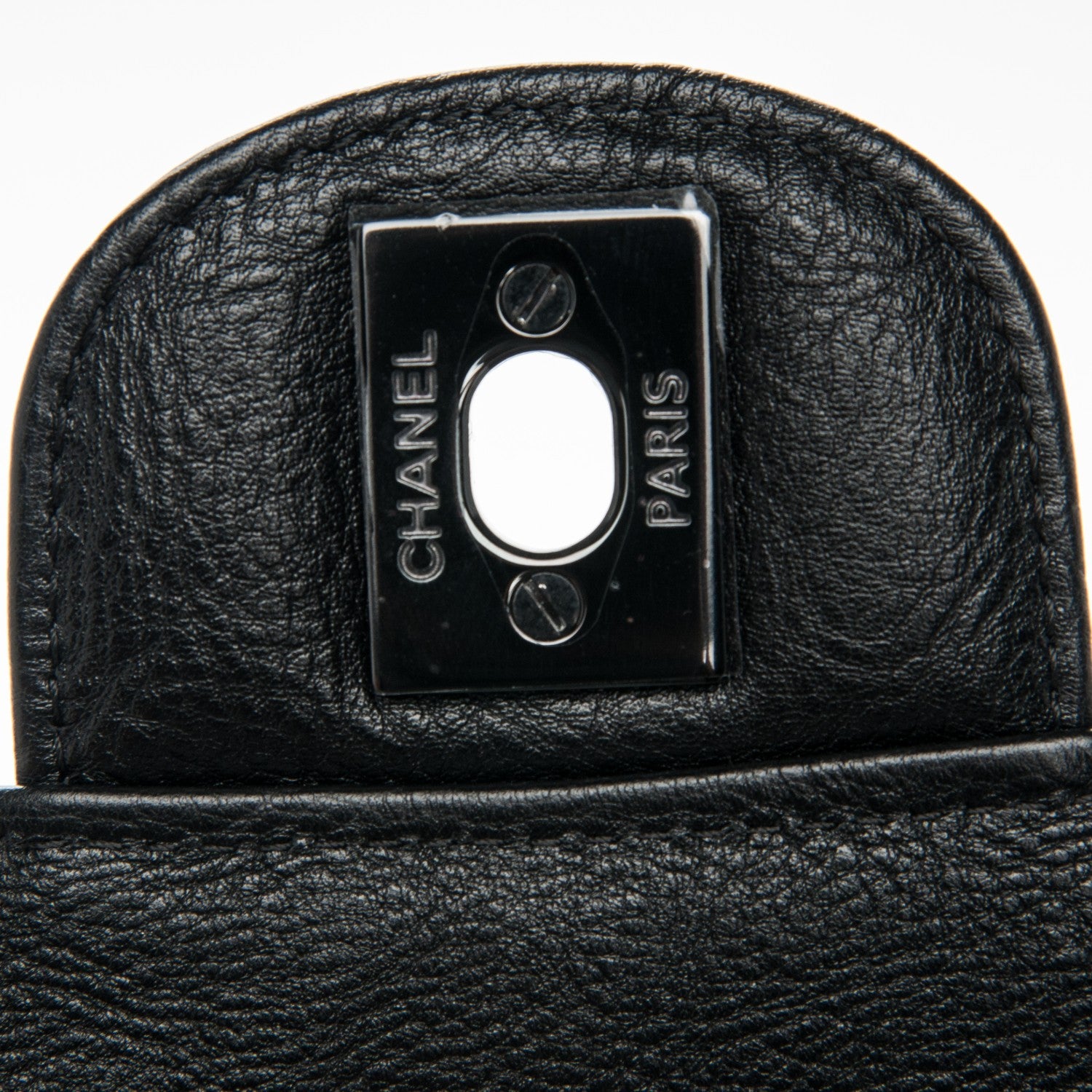 Chanel Crumpled Calfskin Quilted Mini Rectangular Flap So Black 5 of 8
