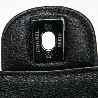 Chanel Crumpled Calfskin Quilted Mini Rectangular Flap So Black 5 of 8
