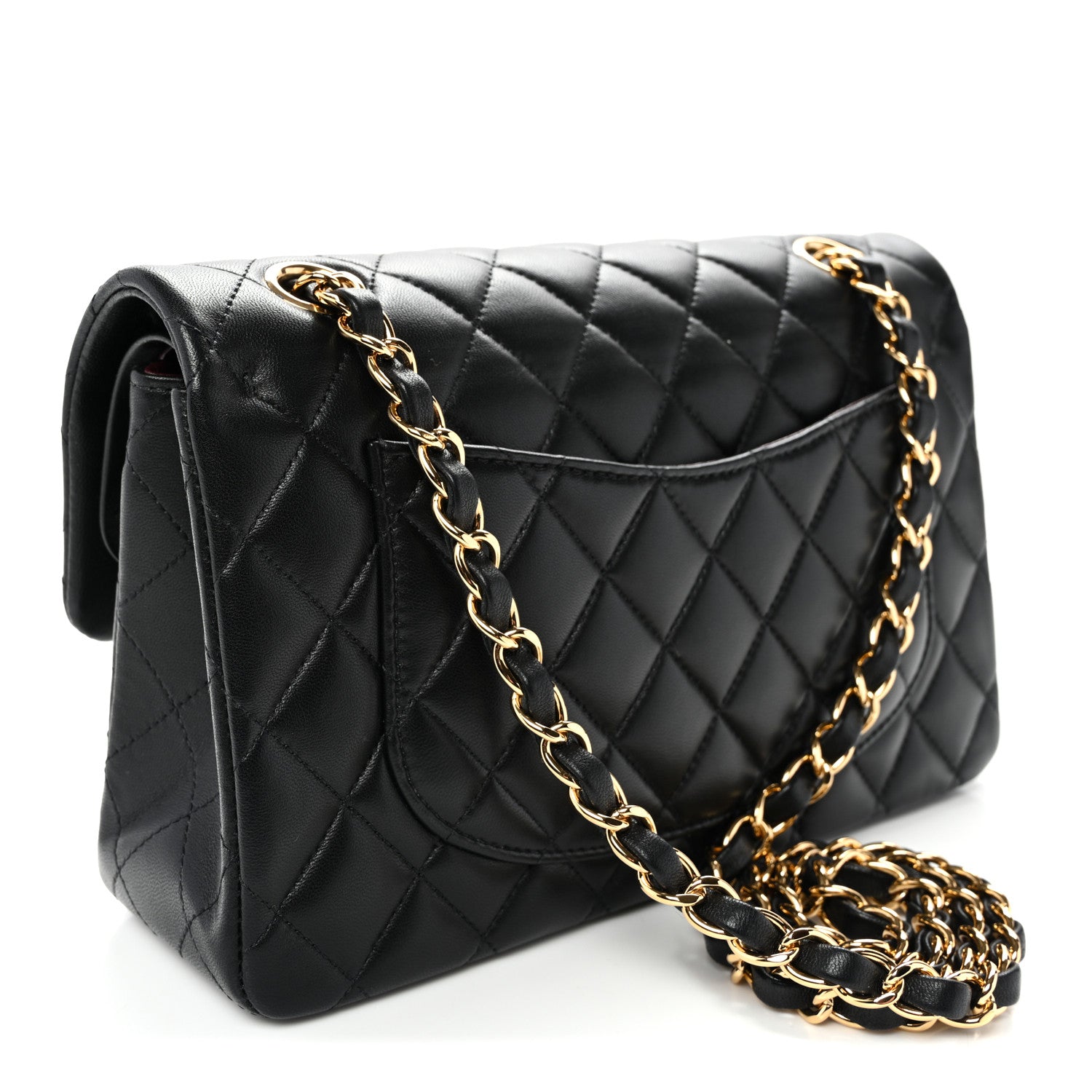 Chanel Lambskin Quilted Small Double Flap Black 3 of 10