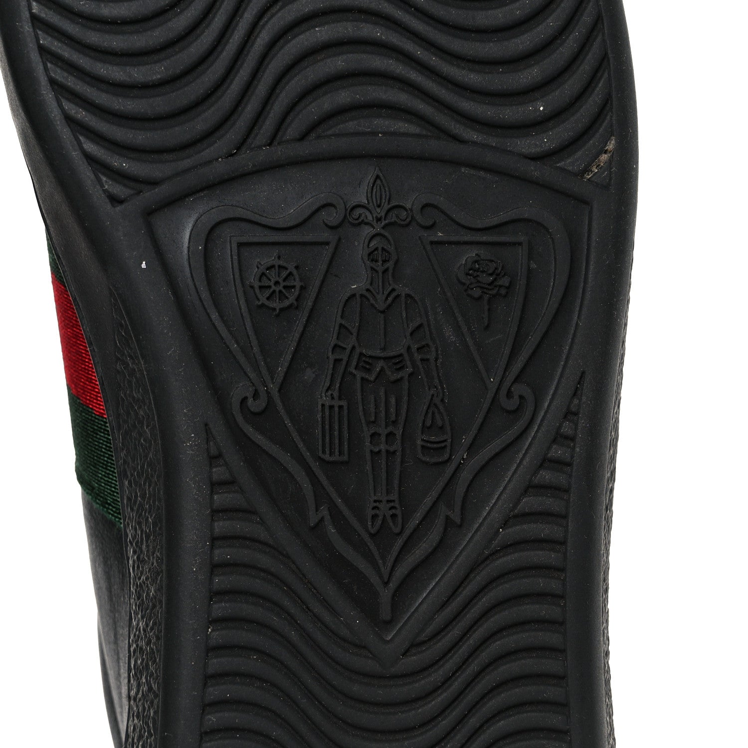 Gucci Miro Soft Calfskin Ayers Web Mens Ace Sneakers 7.5 Black Rosso 7 of 10
