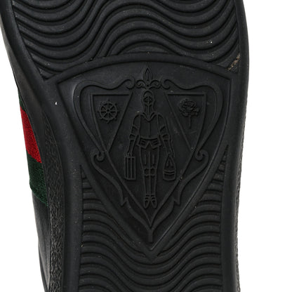 Gucci Miro Soft Calfskin Ayers Web Mens Ace Sneakers 7.5 Black Rosso 7 of 10