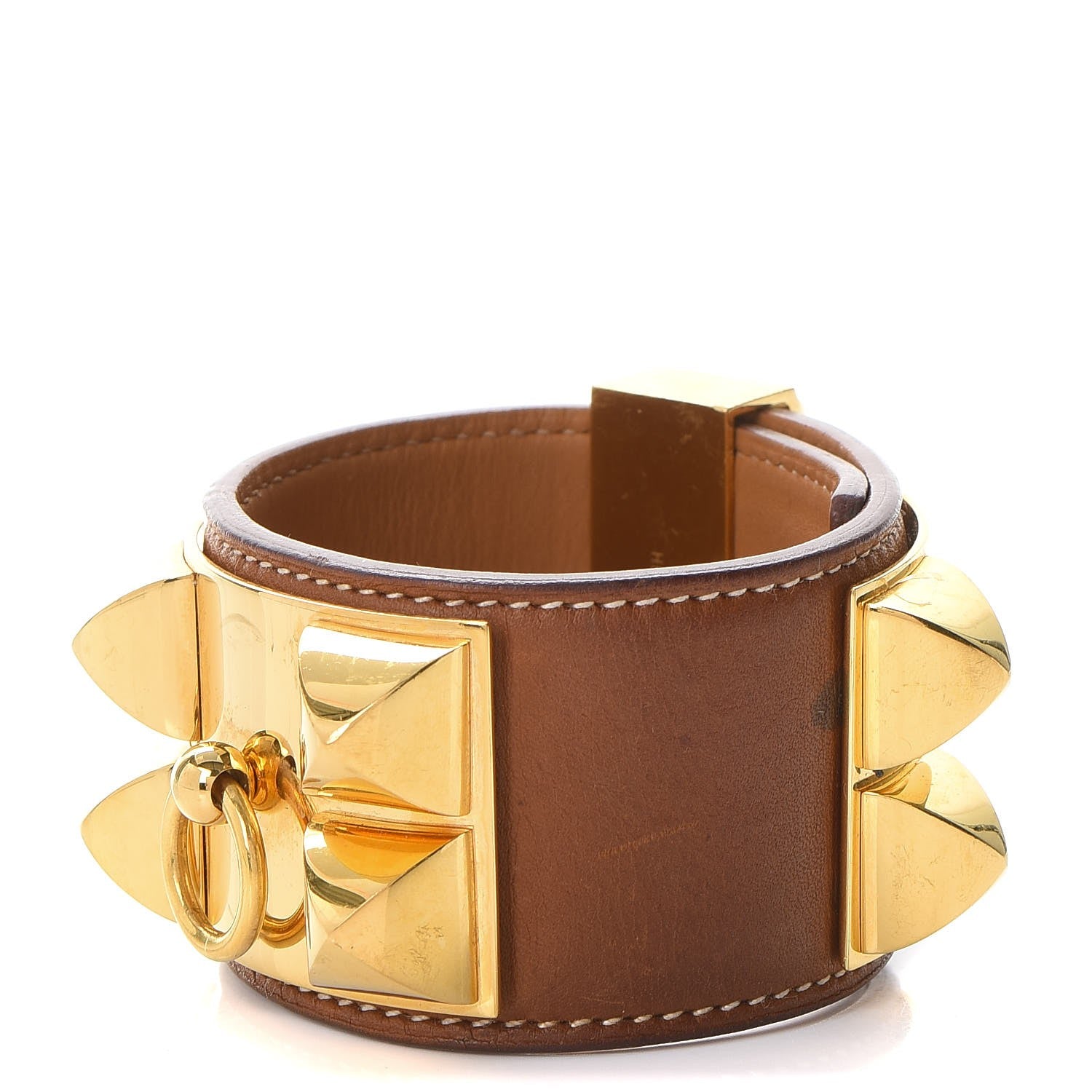 Hermes Barenia Collier de Chien CDC Bracelet S Fauve 1 of 12