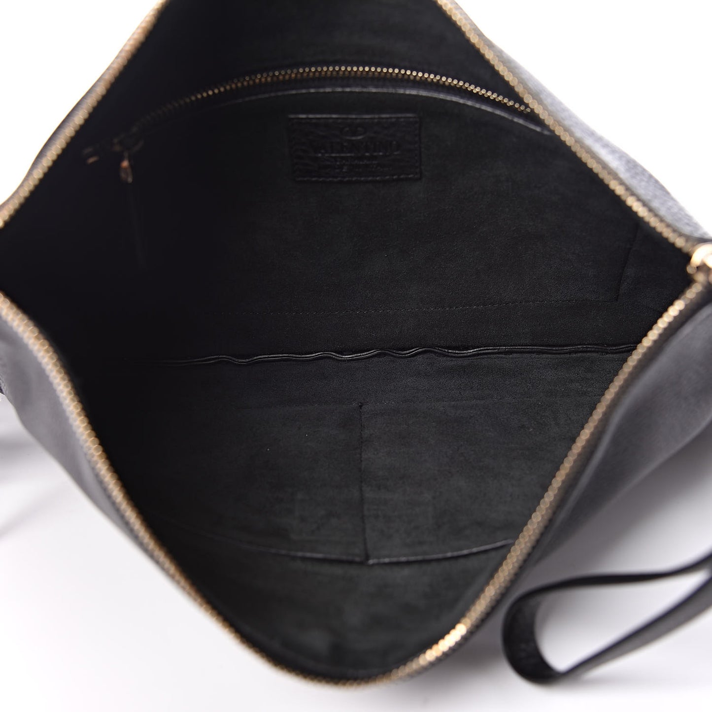 Calfskin Rockee Fringe Clutch Black