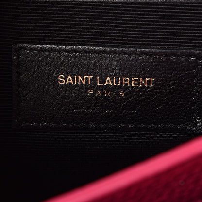 Saint Laurent Grained Calfskin Small Moujik Top Handle Bag Fuchsia 6 of 10
