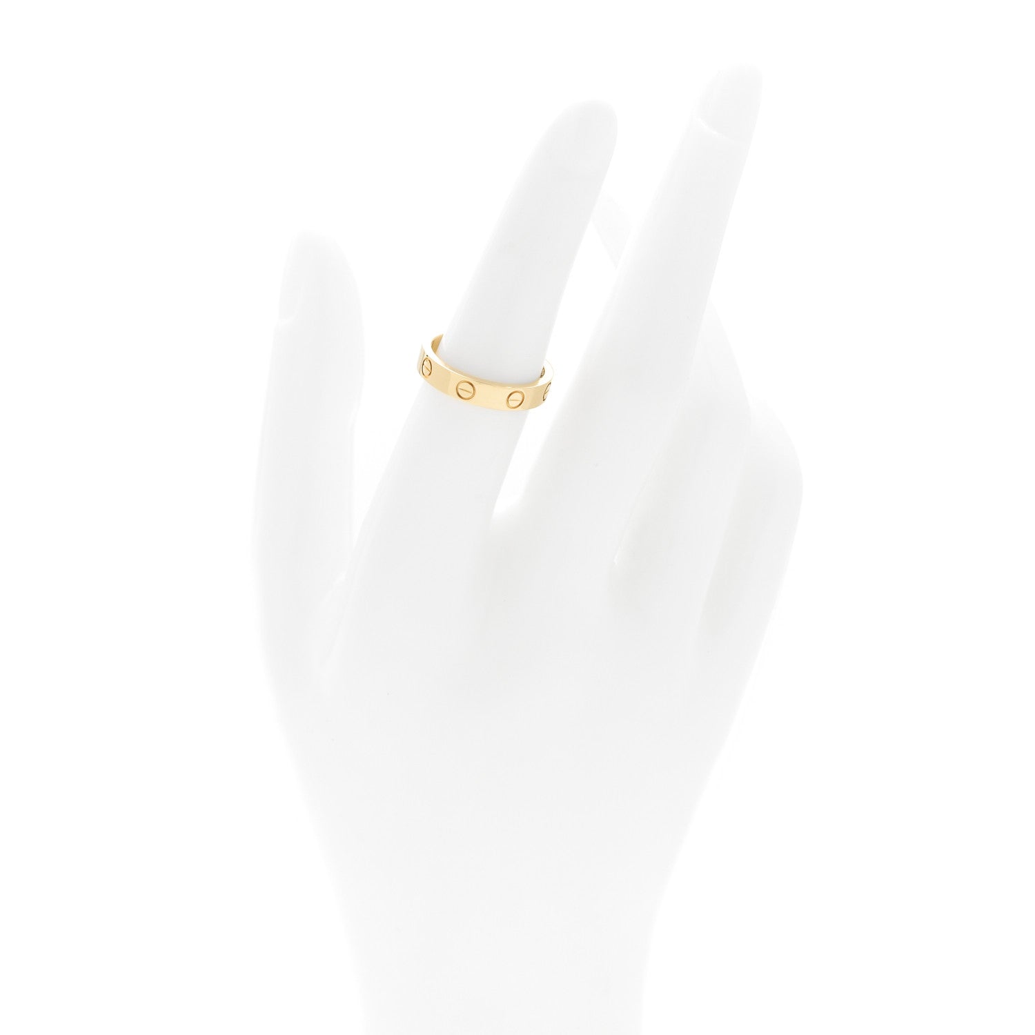 Cartier 18K Yellow Gold Diamond 4mm LOVE Wedding Band Ring 52 6 2 of 4
