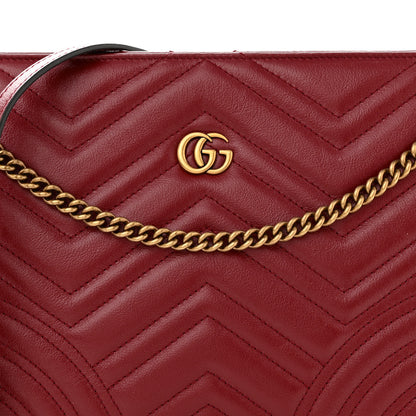 Gucci Azalea Calfskin Matelasse Heart Medium GG Marmont Slim Shoulder Bag Romantic Cerise 8 of 10