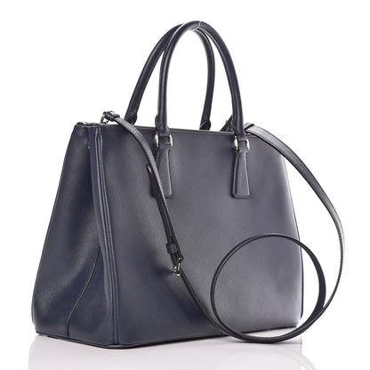 Prada Saffiano Medium Galleria Double Zip Tote Baltico 3 of 9