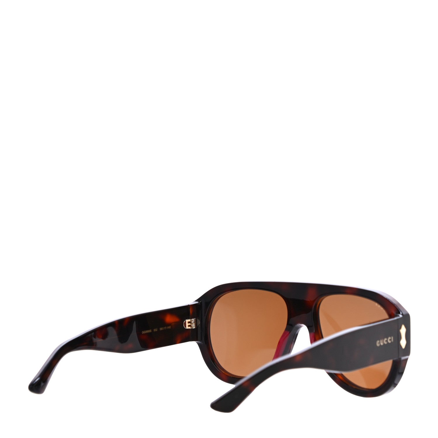 Gucci Acetate Aviator Sunglasses GG0668S Havana 3 of 7