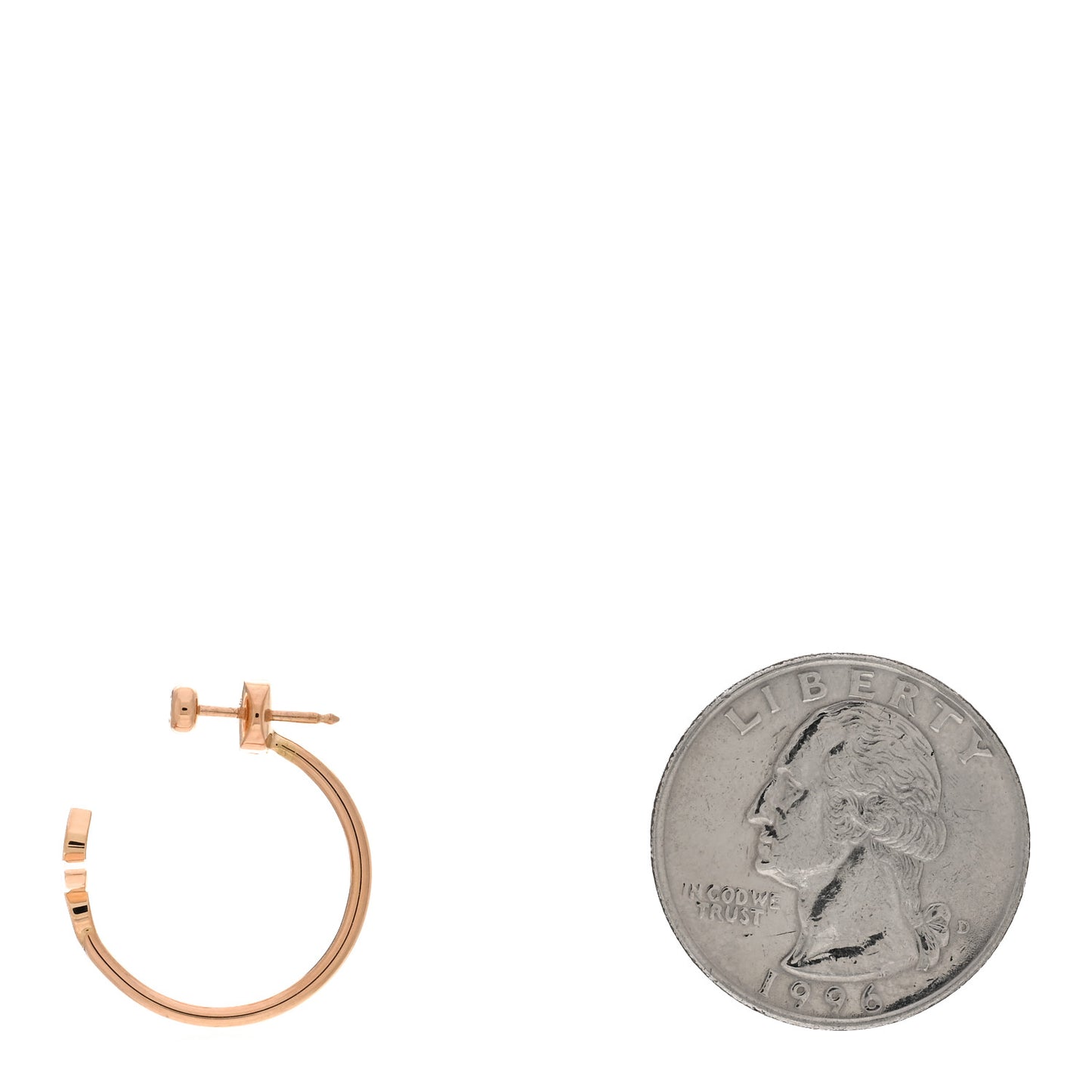 18K Pink Gold Diamond Idylle Blossom Hoop Single Earring