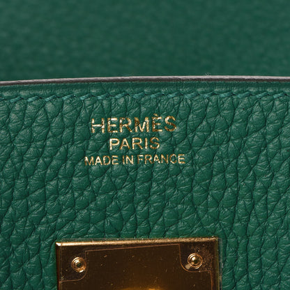 Hermes Taurillon Clemence Birkin 30 Vert Vertigo 22 of 34