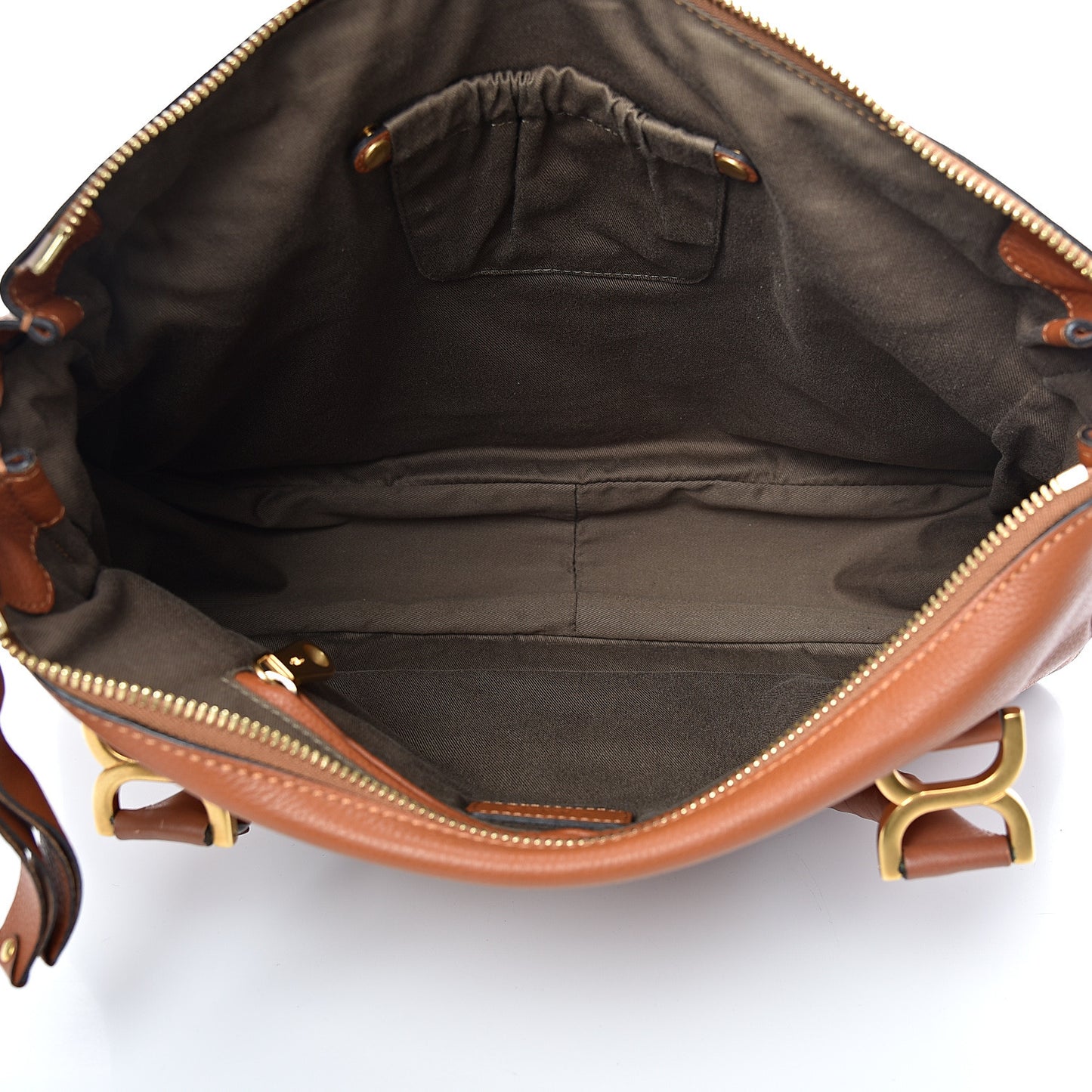 Calfskin Large Marcie Satchel Tan