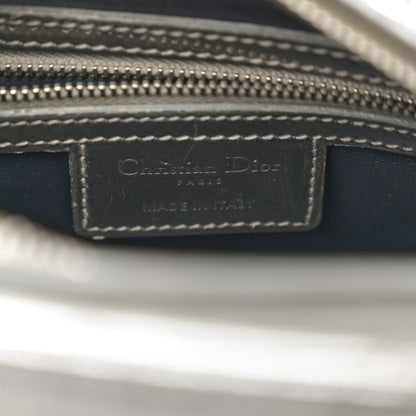 Christian Dior Metallic Patent Micro-Cannage Medium Lady Dior Silver 6 of 13