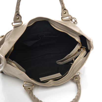 Balenciaga Chevre Gold Metallic Edge Hardware City Beige Dune Argille 5 of 7