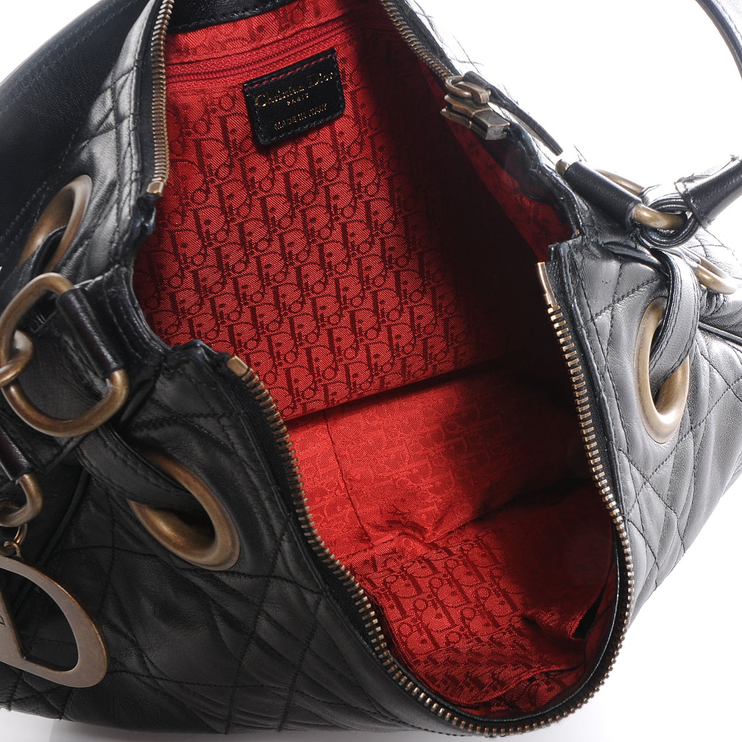Lambskin Cannage Medium Hobo Black