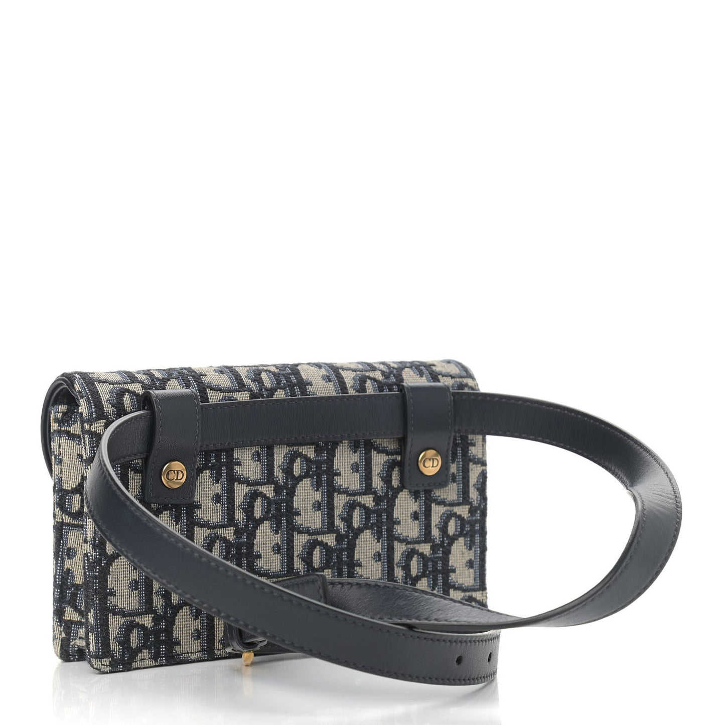 Oblique Saddle Belt Bag Blue