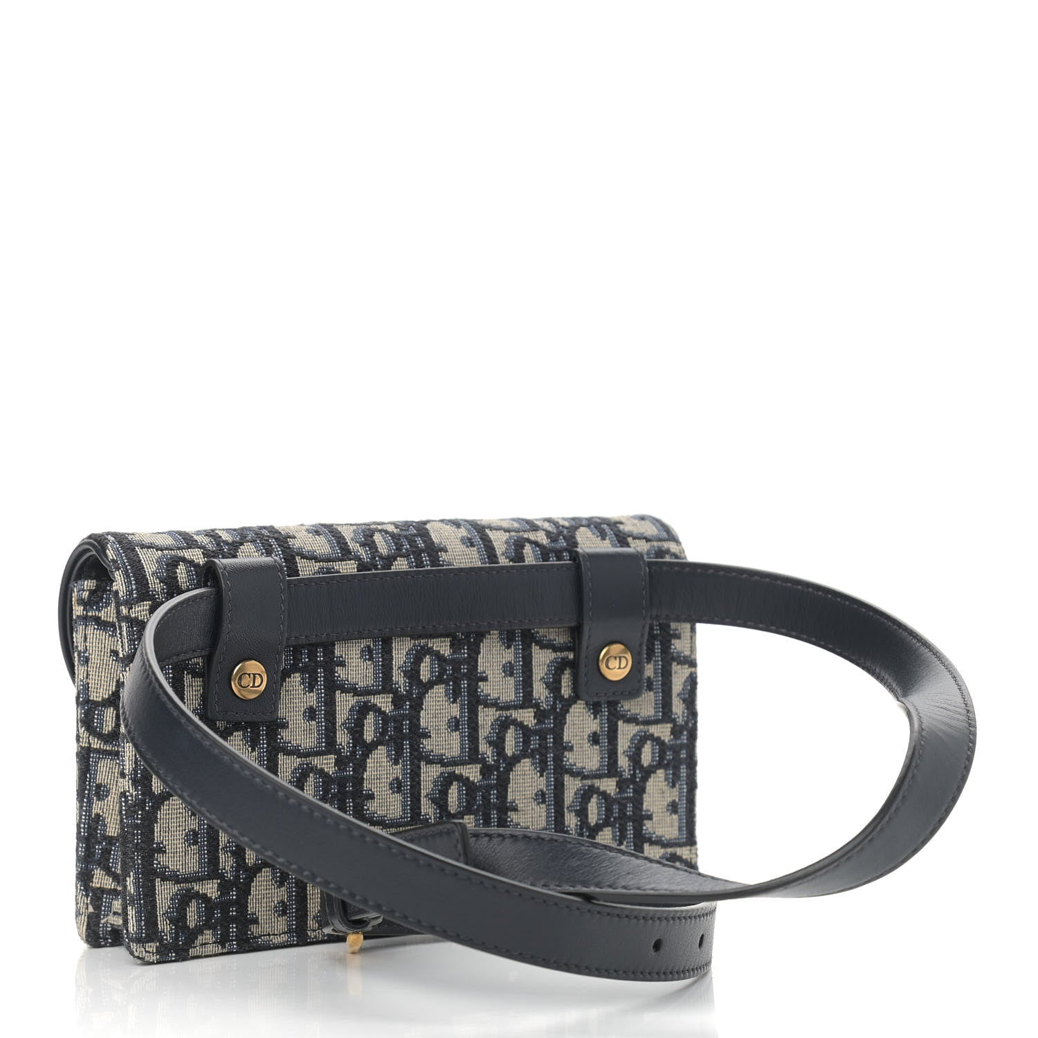 Christian Dior Oblique Saddle Belt Bag Blue 3 of 10