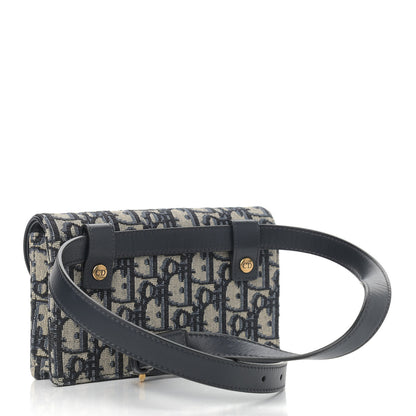 Christian Dior Oblique Saddle Belt Bag Blue 3 of 10