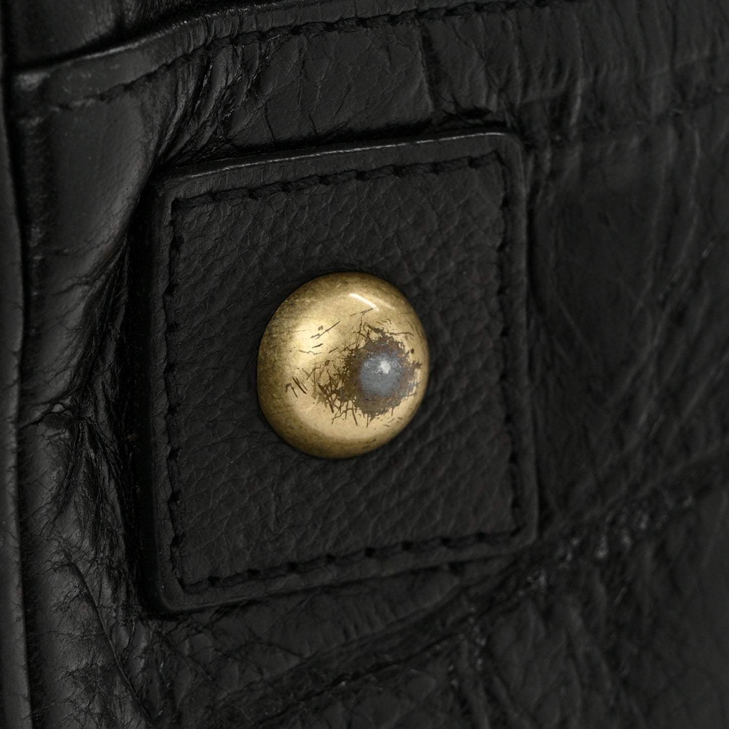 Calfskin Crocodile Embossed Bayswater Black