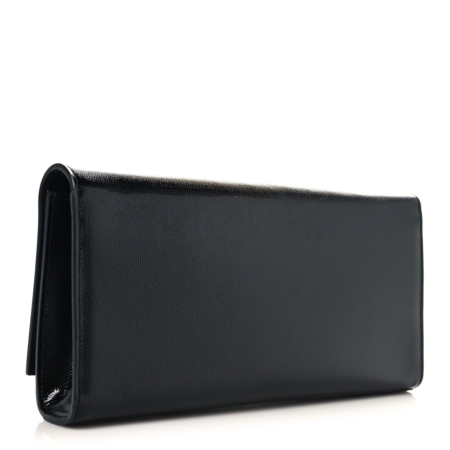 Saint Laurent Grain De Poudre Monogram Cassandre Clutch Black Black 3 of 6