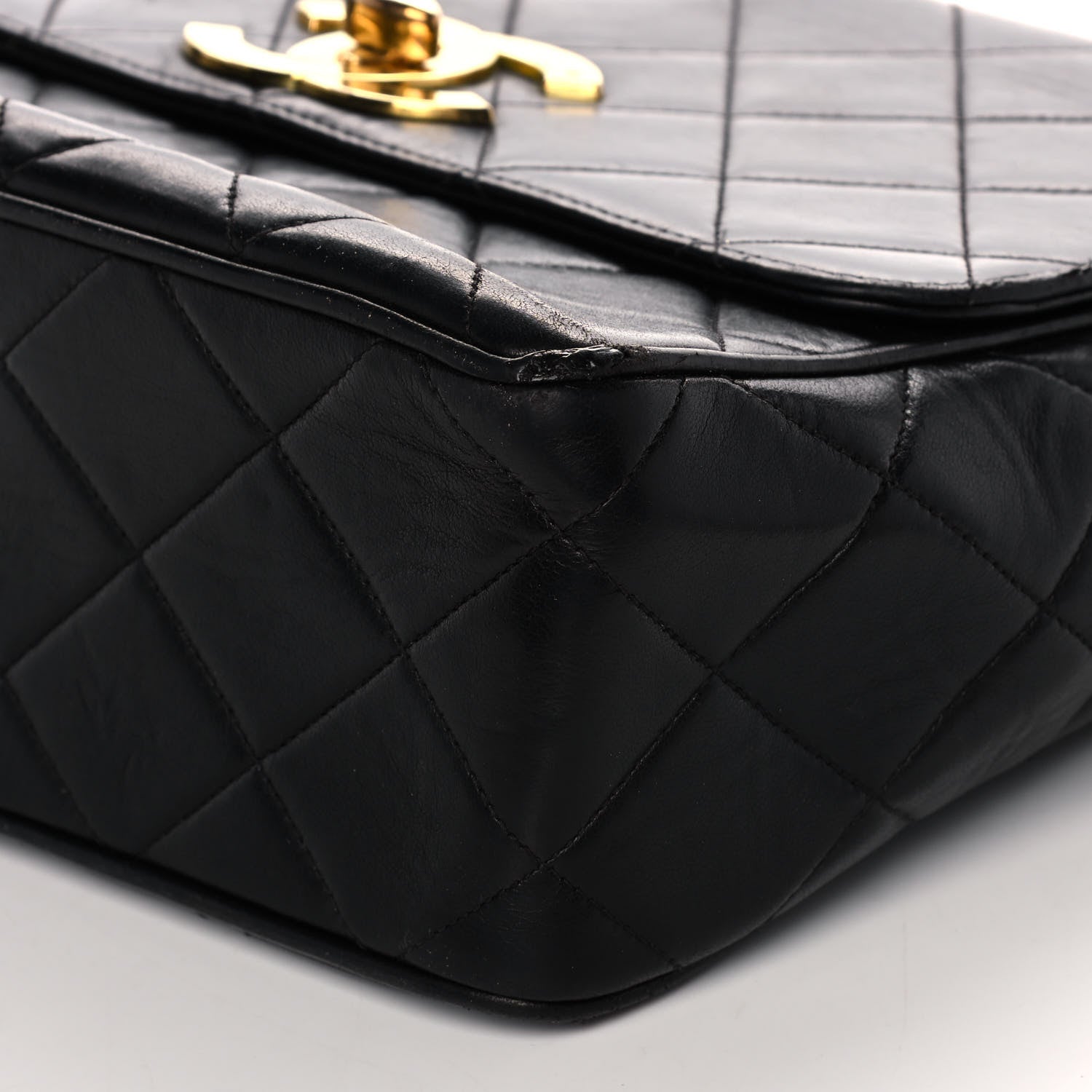 Chanel Lambskin Quilted Single Flap Bag Black 11 of 12
