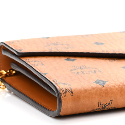 MCM Visetos Millie Wallet On Chain Cognac 8 of 9
