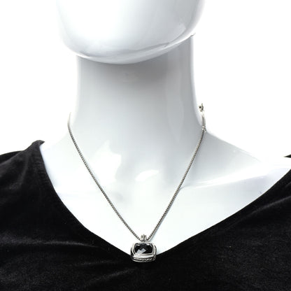 David Yurman Sterling Silver Black Onyx 11mm Albion Pendant Necklace 2 of 5