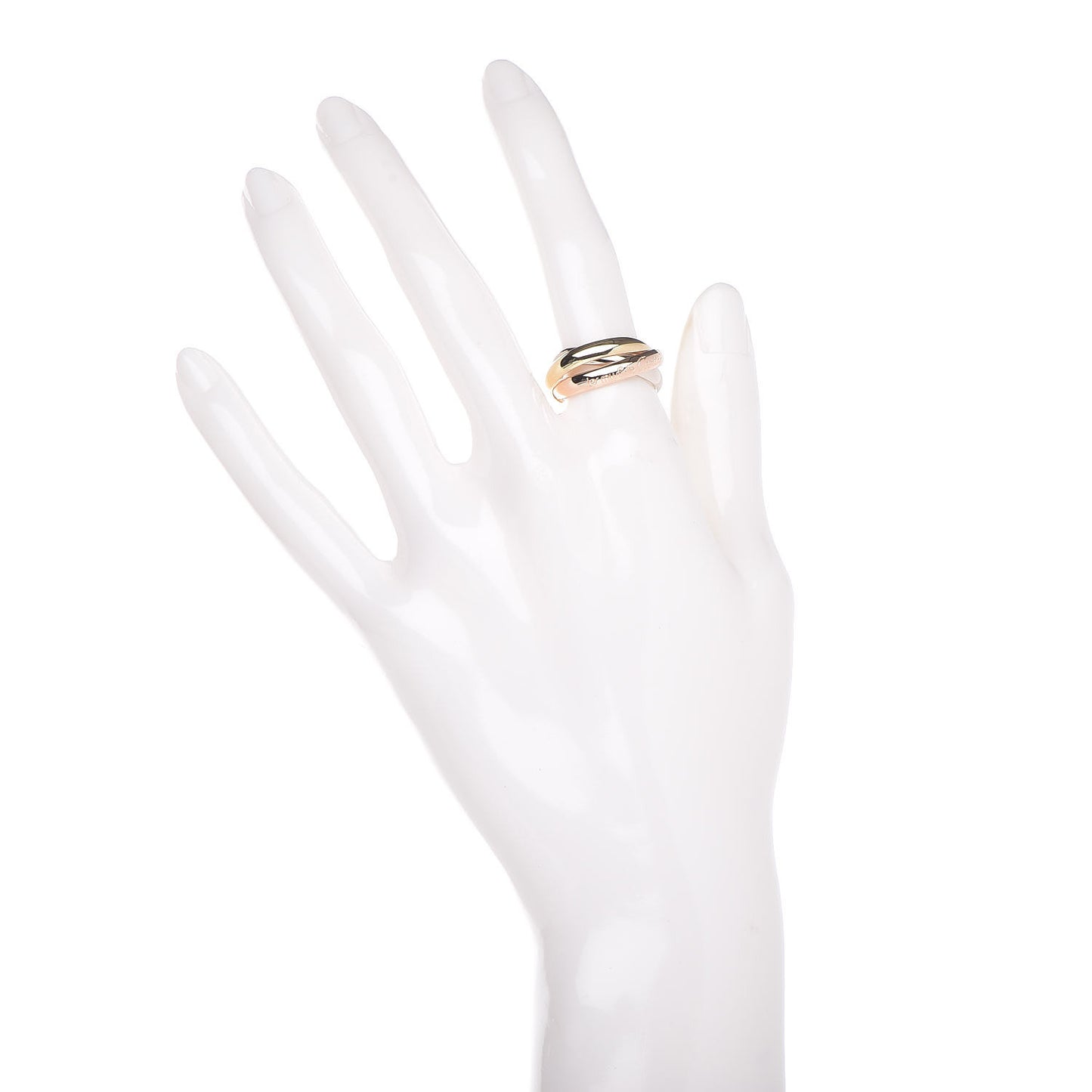 18K Pink Yellow White Gold Classic Les Must De Trinity Ring 53 6.25