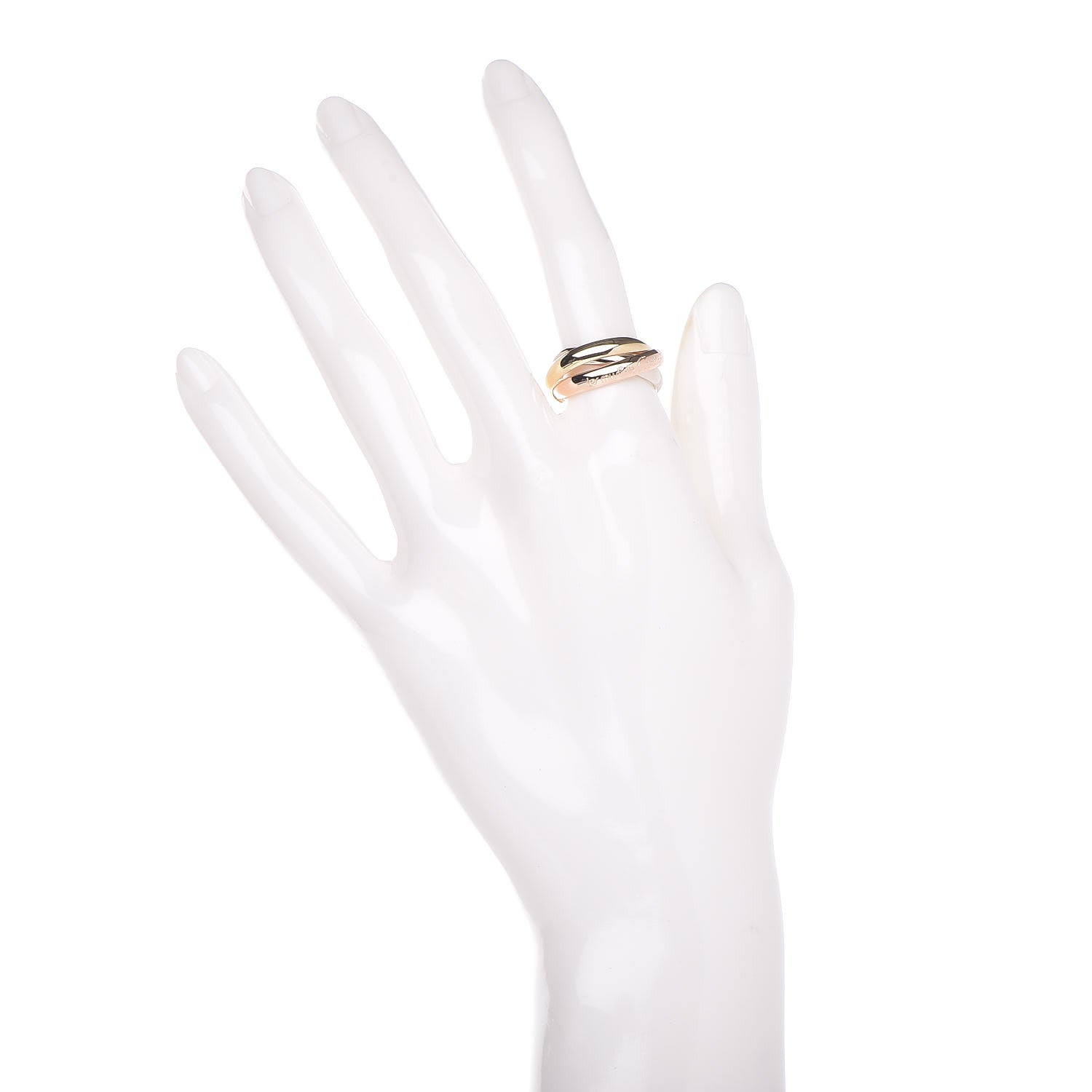 Cartier 18K Pink Yellow White Gold Classic Les Must De Trinity Ring 53 6.25 2 of 7