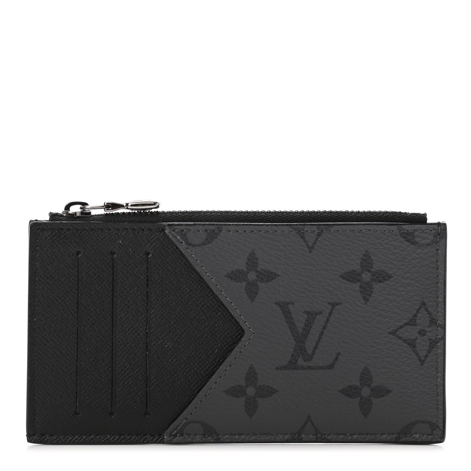 Louis Vuitton Reverse Monogram Eclipse Taiga Coin Card Holder 1 of 4