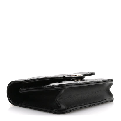 Chanel Lambskin Quilted Flap Phone Holder With Chain Black 4 of 11