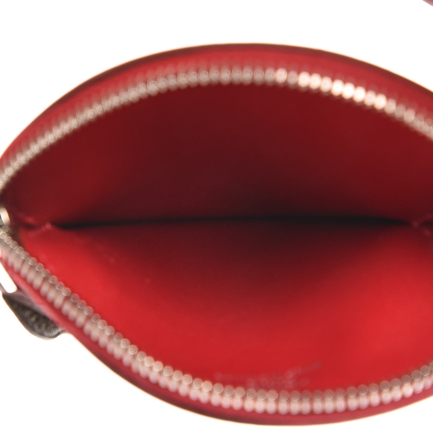 Tadelakt Tutti Frutti Pomme Coin Purse Wristlet Rouge Vif