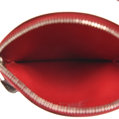 Hermes Tadelakt Tutti Frutti Pomme Coin Purse Wristlet Rouge Vif 3 of 4