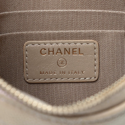 Chanel Iridescent Caviar Quilted Classic iPhone Pouch Dark Beige 6 of 8