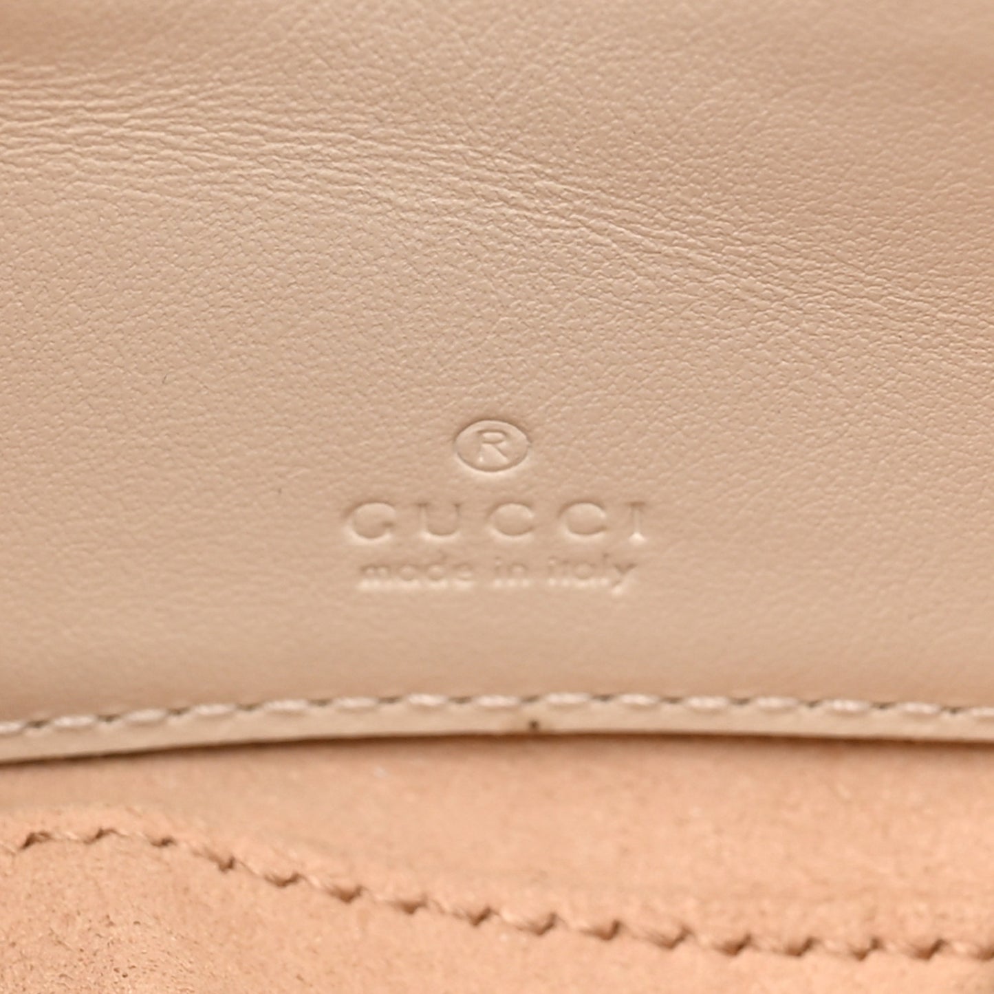 Calfskin Matelasse Chevron Mini GG Marmont Half Moon Hobo Mystic White