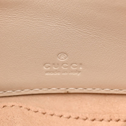Gucci Calfskin Matelasse Chevron Mini GG Marmont Half Moon Hobo Mystic White 6 of 14