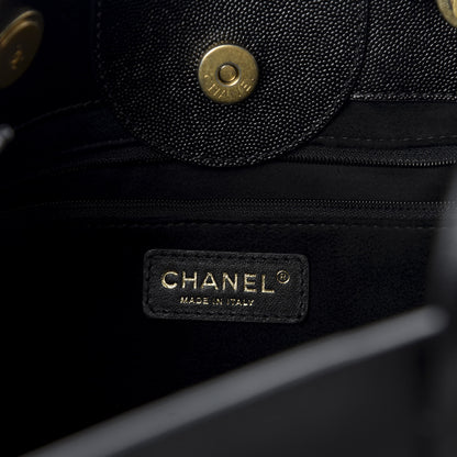 Chanel Caviar Small Studded Deauville Tote Black 8 of 11