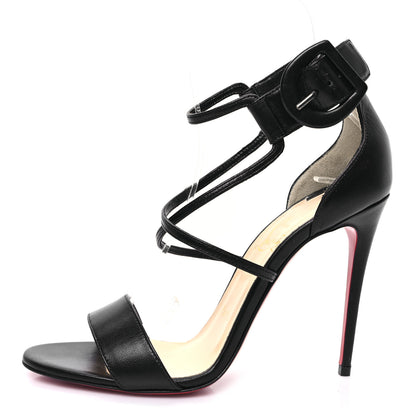 Christian Louboutin Kid Choca 100 Sandals 36.5 Black 1 of 7