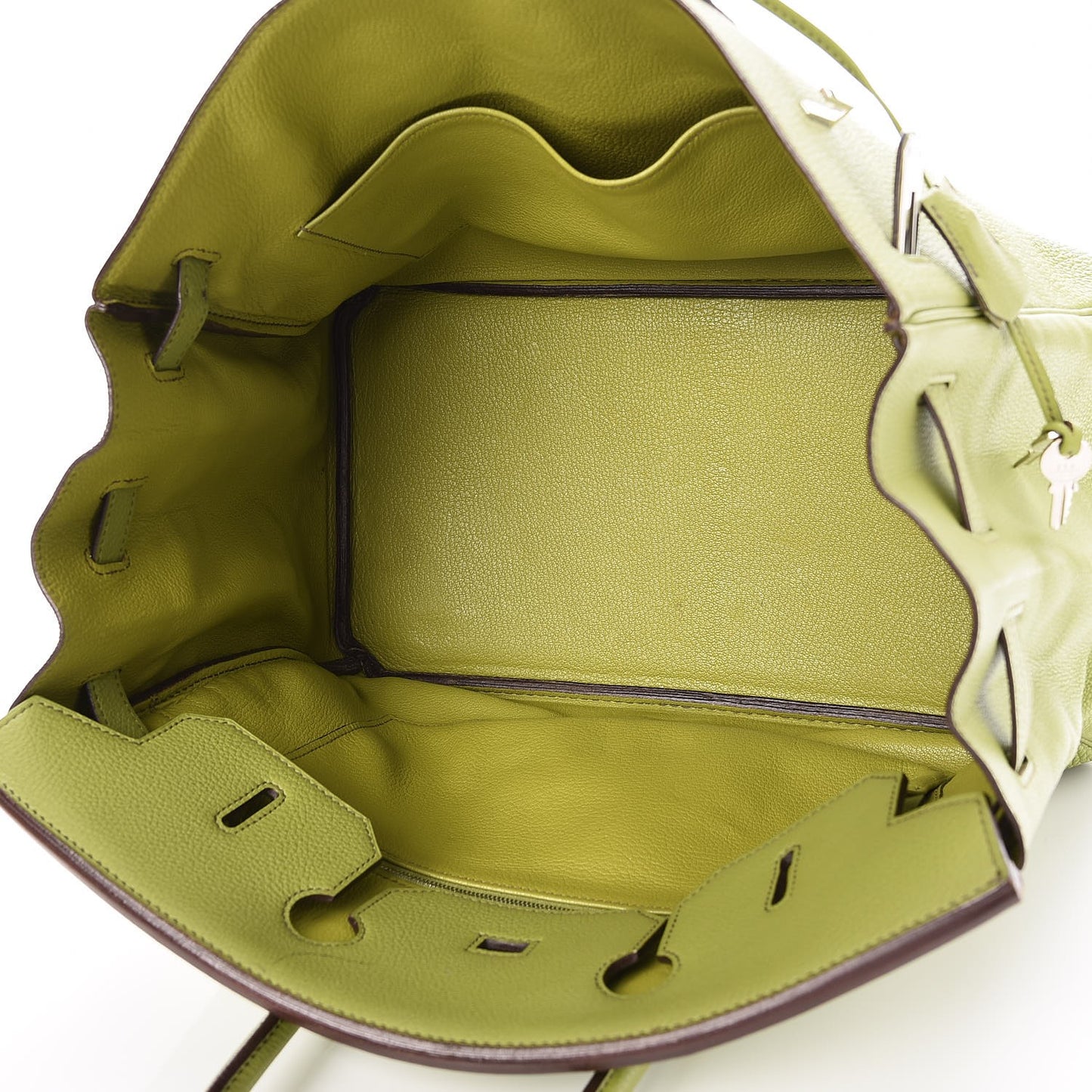Taurillon Clemence Birkin 35 Vert Anis