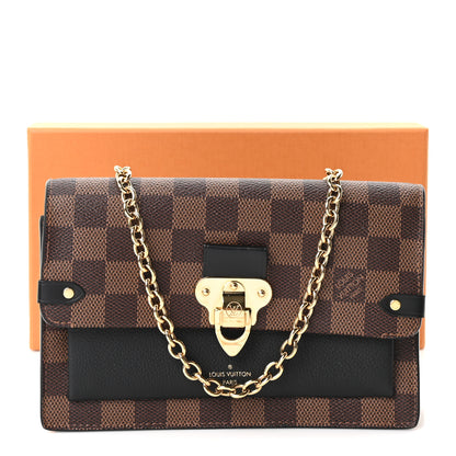 Louis Vuitton Damier Ebene Vavin Chain Wallet Black 10 of 10