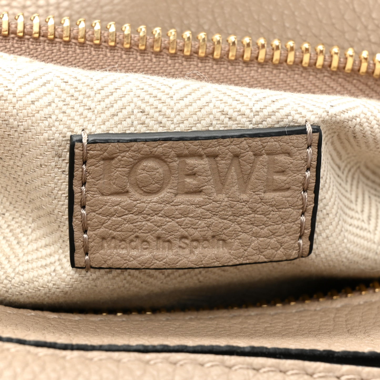 Grained Calfskin Small Puzzle Bag Sand Mink