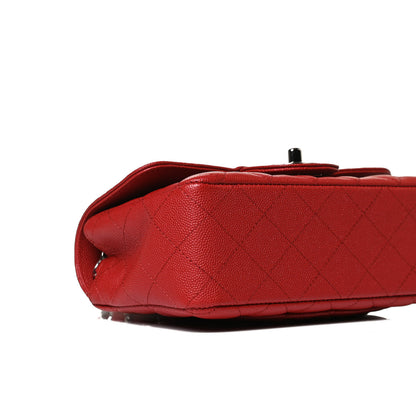 Chanel Caviar Quilted Mini Rectangular Flap Red 9 of 12